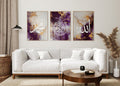 Islamic Wall Art Set of 3 | Allah & Muhammad Arabic Calligraphy