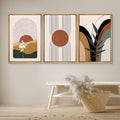 Boho Abstract Wall Art Set of 3