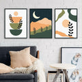 Boho Landscape Wall Art Set of 3