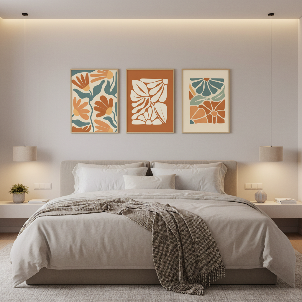 Modern Bedroom Wall Frame | Elegant Interior Decor
