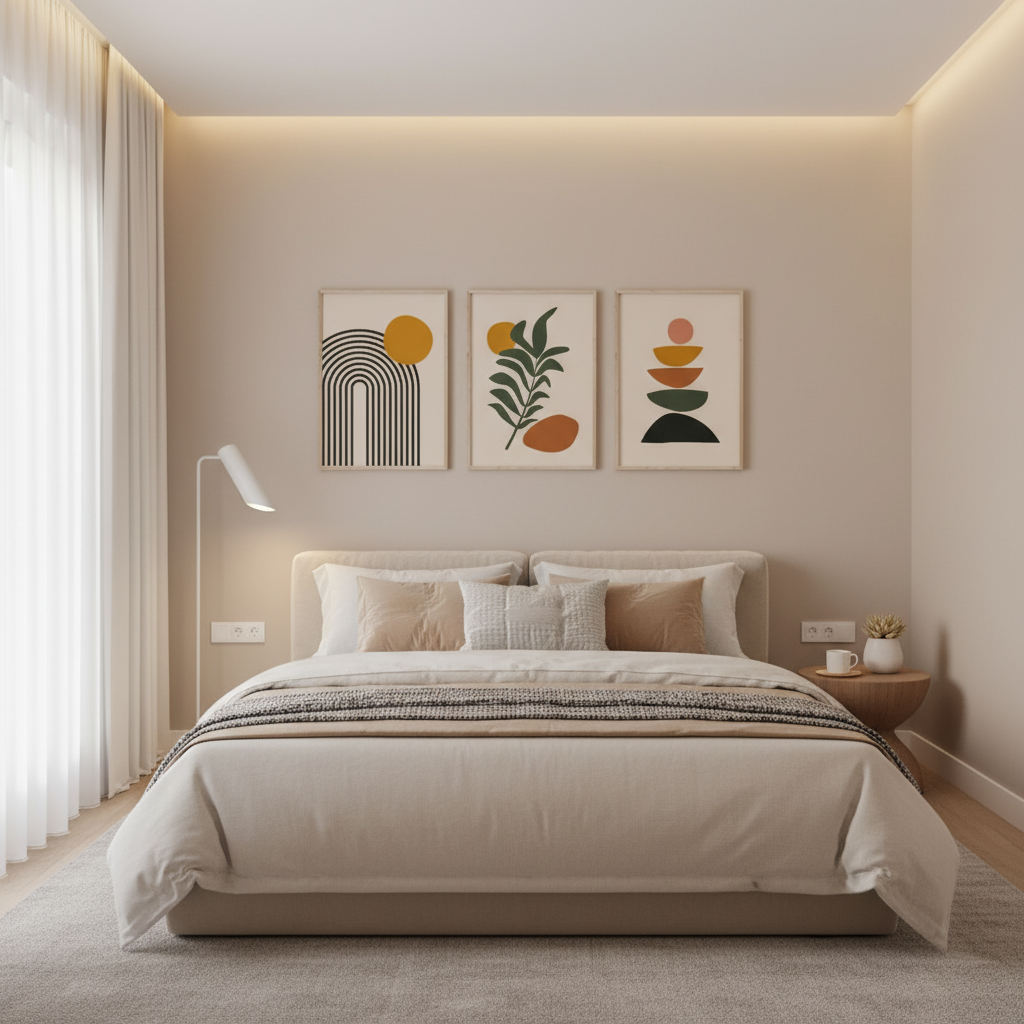 Minimal Bright Wall Art | Elegant Room Decor Frame