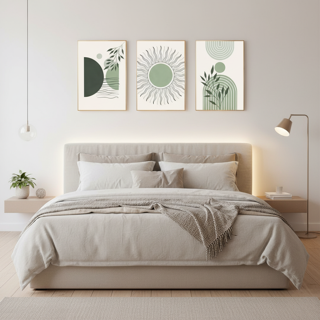 Living Room Wall Art Set of 3 | Premium Home Decor