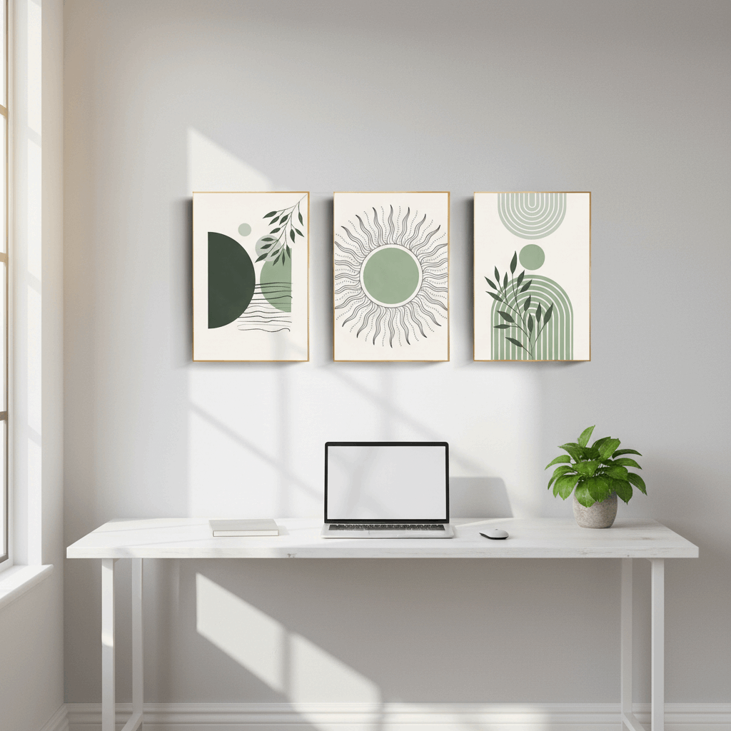 Living Room Wall Art Set of 3 | Premium Home Decor
