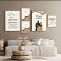 5-Piece Islamic & Modern Neutral Wall Frame Set