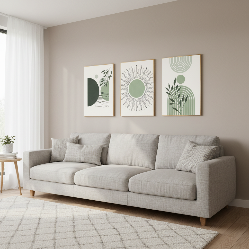 Living Room Wall Art Set of 3 | Premium Home Decor