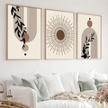 Modern Boho Abstract Wall Frame Set of 3