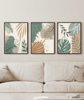 Botanical Abstract Wall Art Set – 3 Piece