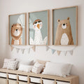 Woodland Friends Kids Wall Frames Set of 3