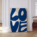 Modern Blue Love Wall Frame