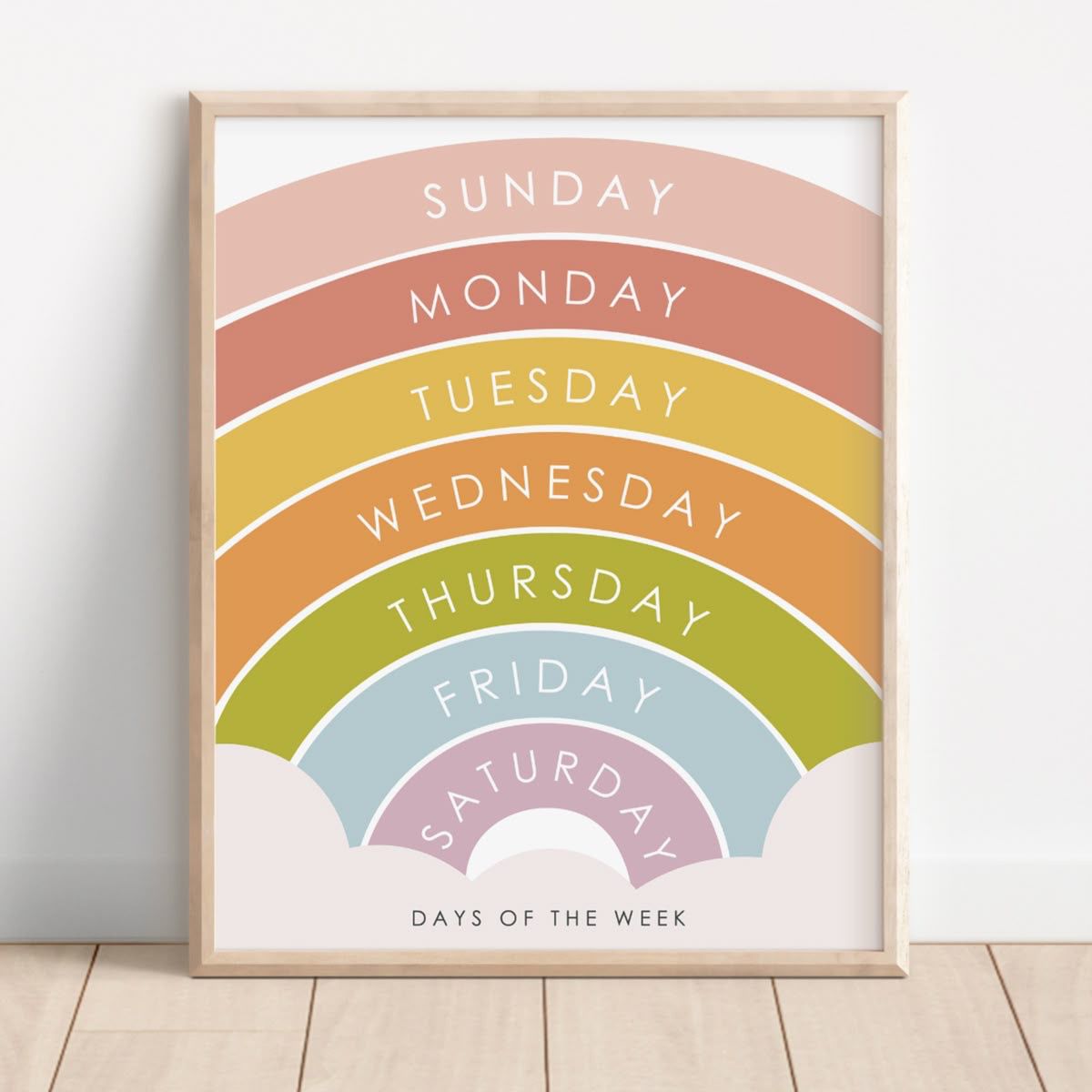 Days of the Week Learning Wall Frame