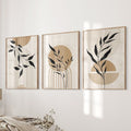 Modern Abstract Botanical Wall Frame Set of 3