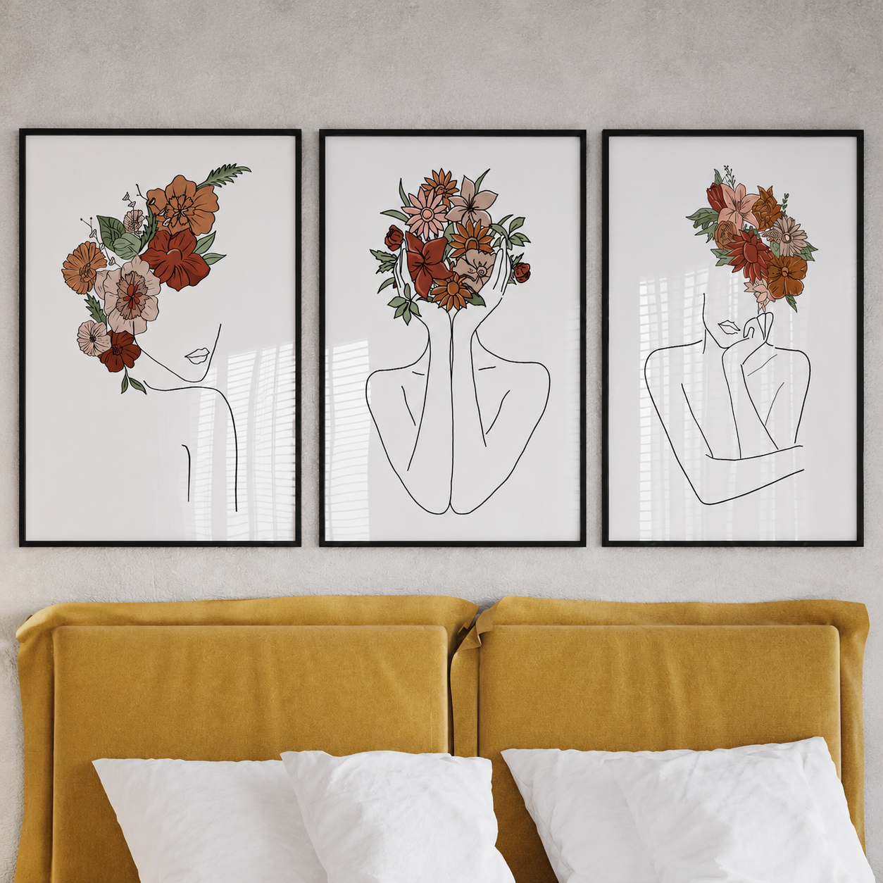 Floral Wall Art Set of 3