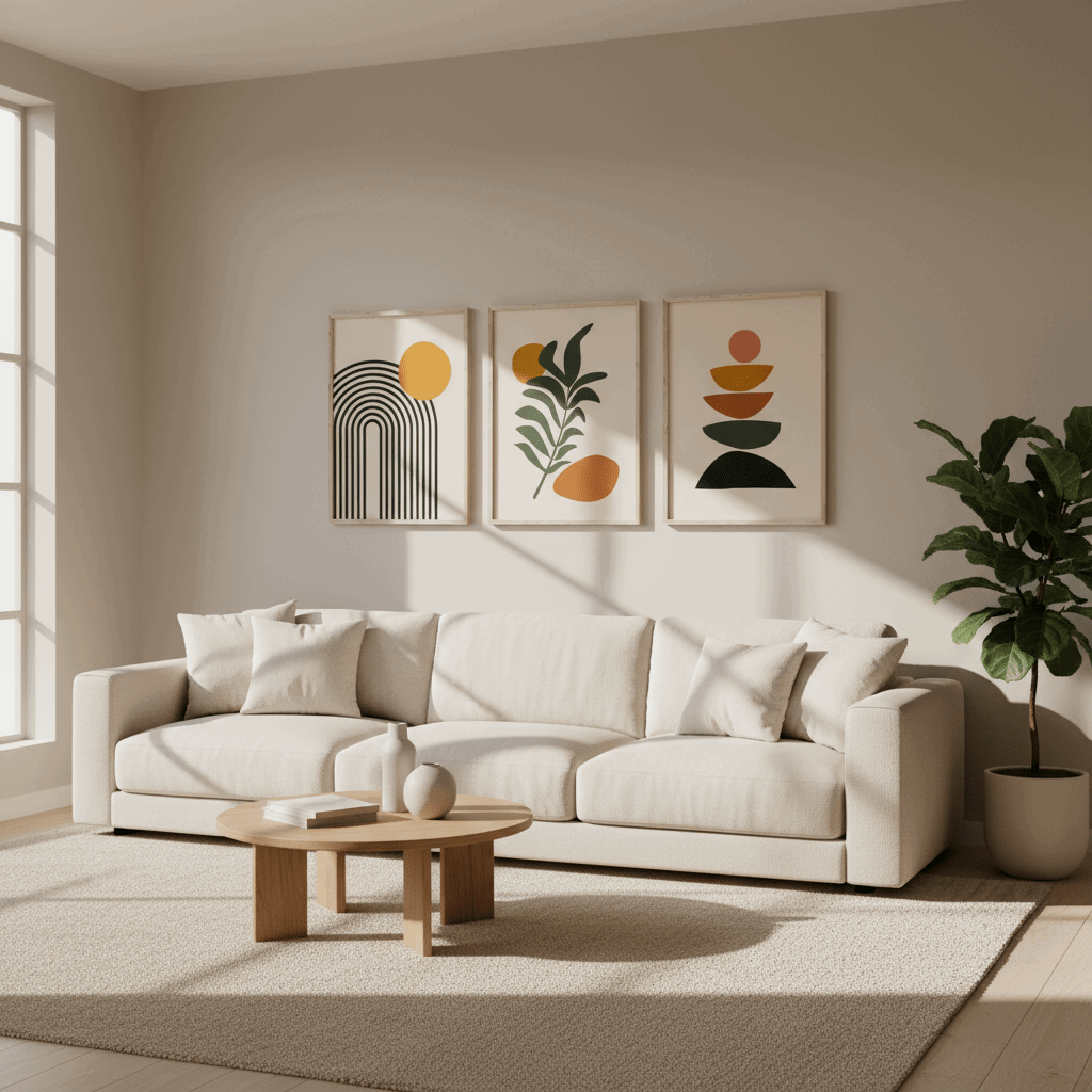 Minimal Bright Wall Art | Elegant Room Decor Frame - HomeStories