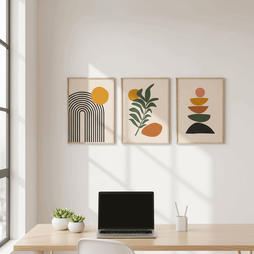 Minimal Bright Wall Art | Elegant Room Decor Frame - HomeStories