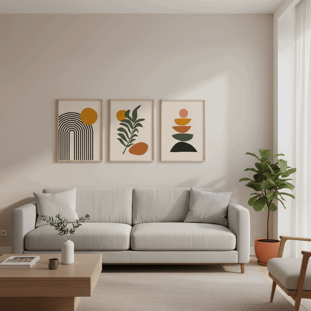 Minimal Bright Wall Art | Elegant Room Decor Frame - HomeStories