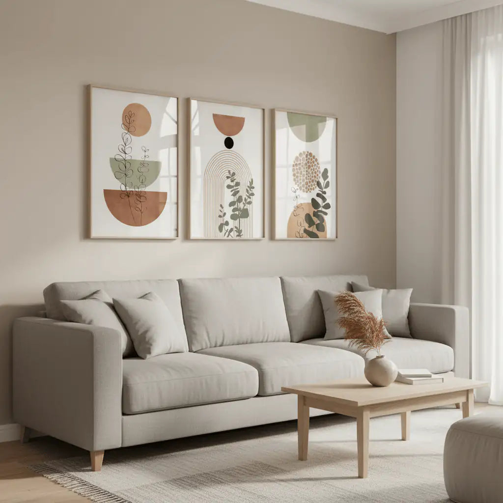 Modern Bright Wall Art Frame | Elegant Living Space Decor - HomeStories