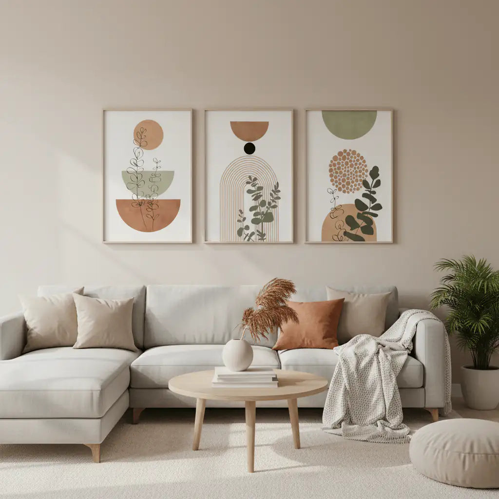 Modern Bright Wall Art Frame | Elegant Living Space Decor - HomeStories